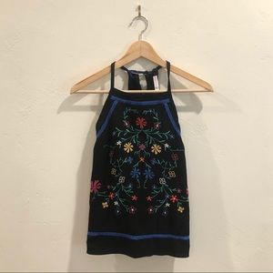 Xhilaration Boho Embroidered Tank Top